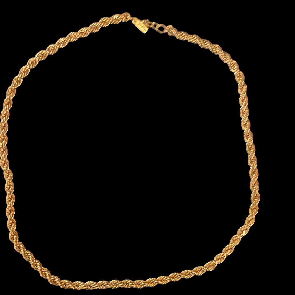 Monet Women Rope Chain Necklace Gold Tone OS Classic Vintage Aesthetic